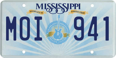 MS license plate MOI941