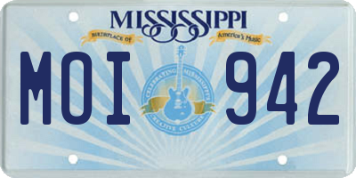 MS license plate MOI942