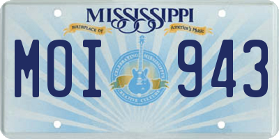 MS license plate MOI943