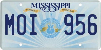 MS license plate MOI956