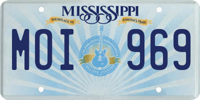 MS license plate MOI969
