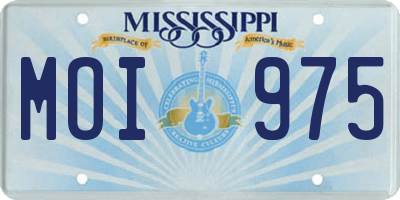 MS license plate MOI975