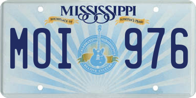 MS license plate MOI976