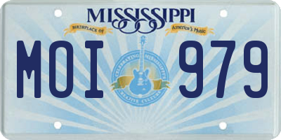 MS license plate MOI979