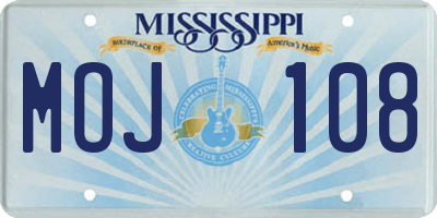 MS license plate MOJ108