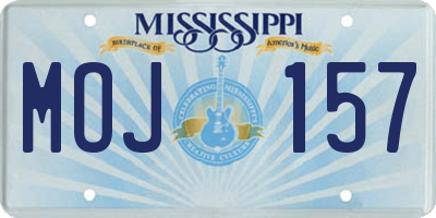 MS license plate MOJ157