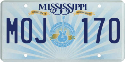 MS license plate MOJ170
