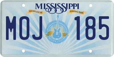 MS license plate MOJ185