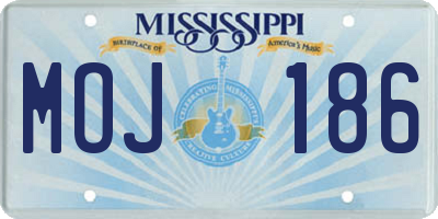 MS license plate MOJ186