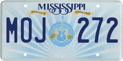 MS license plate MOJ272