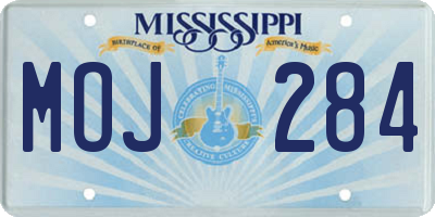 MS license plate MOJ284