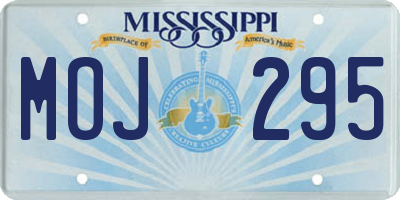 MS license plate MOJ295