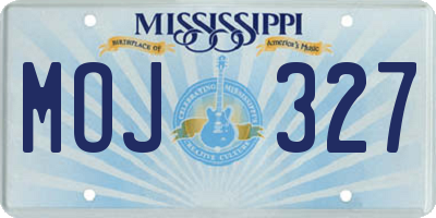 MS license plate MOJ327