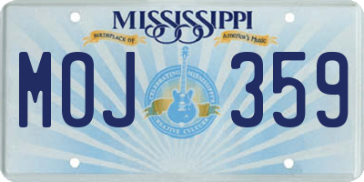MS license plate MOJ359