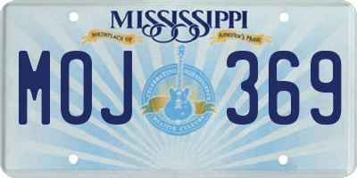 MS license plate MOJ369