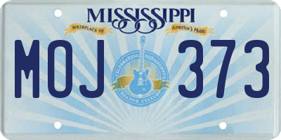 MS license plate MOJ373