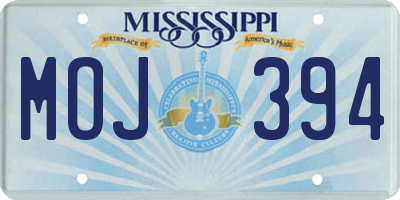 MS license plate MOJ394