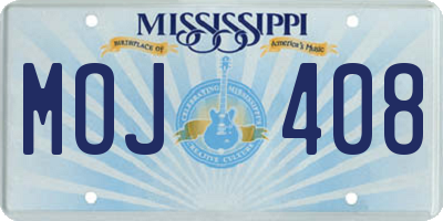 MS license plate MOJ408