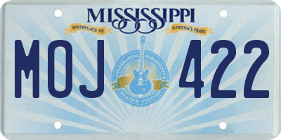 MS license plate MOJ422