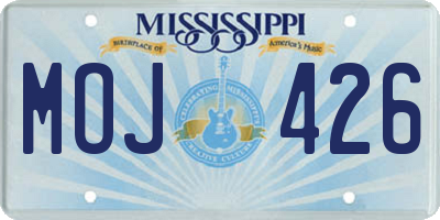 MS license plate MOJ426