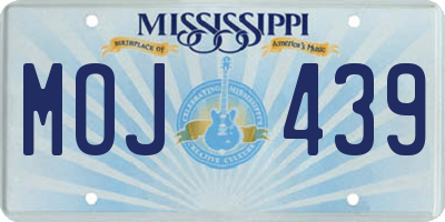 MS license plate MOJ439