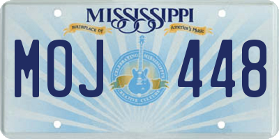 MS license plate MOJ448