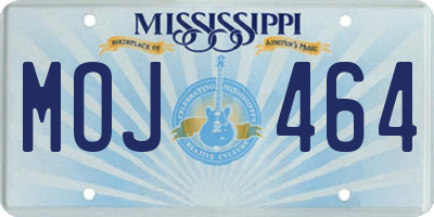 MS license plate MOJ464