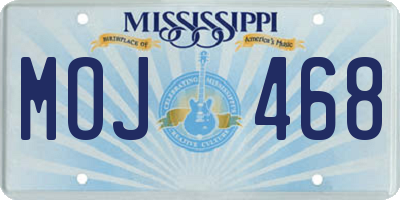 MS license plate MOJ468