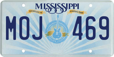 MS license plate MOJ469