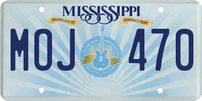 MS license plate MOJ470