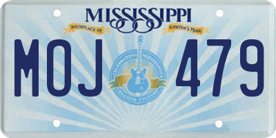 MS license plate MOJ479