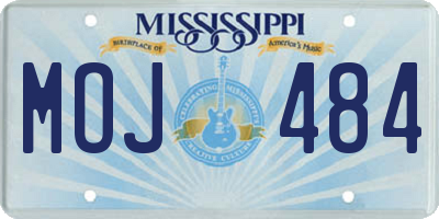 MS license plate MOJ484