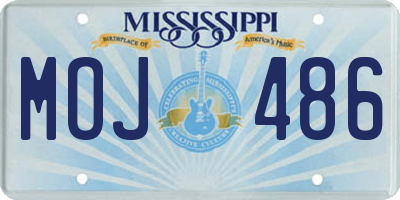 MS license plate MOJ486