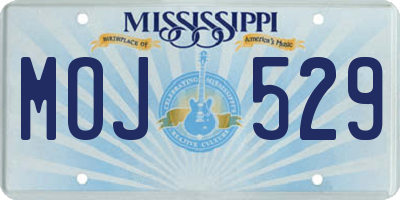 MS license plate MOJ529
