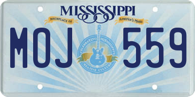 MS license plate MOJ559