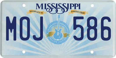 MS license plate MOJ586
