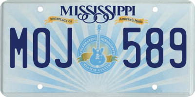 MS license plate MOJ589