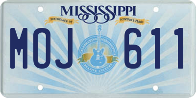 MS license plate MOJ611