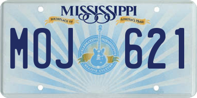 MS license plate MOJ621