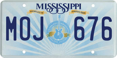 MS license plate MOJ676