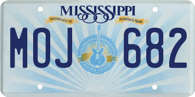 MS license plate MOJ682
