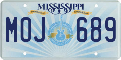 MS license plate MOJ689