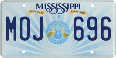 MS license plate MOJ696