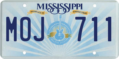 MS license plate MOJ711