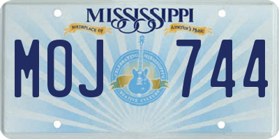 MS license plate MOJ744