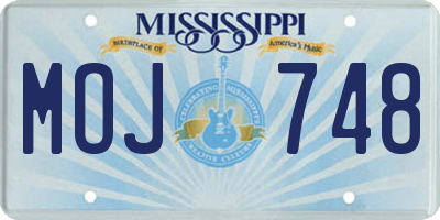 MS license plate MOJ748