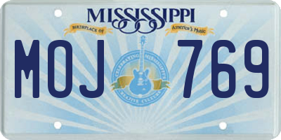 MS license plate MOJ769