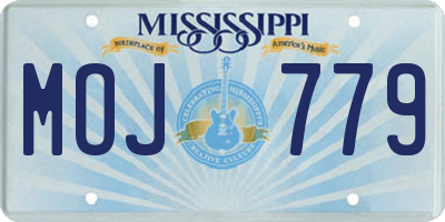 MS license plate MOJ779