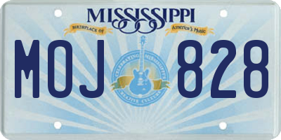 MS license plate MOJ828