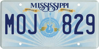 MS license plate MOJ829